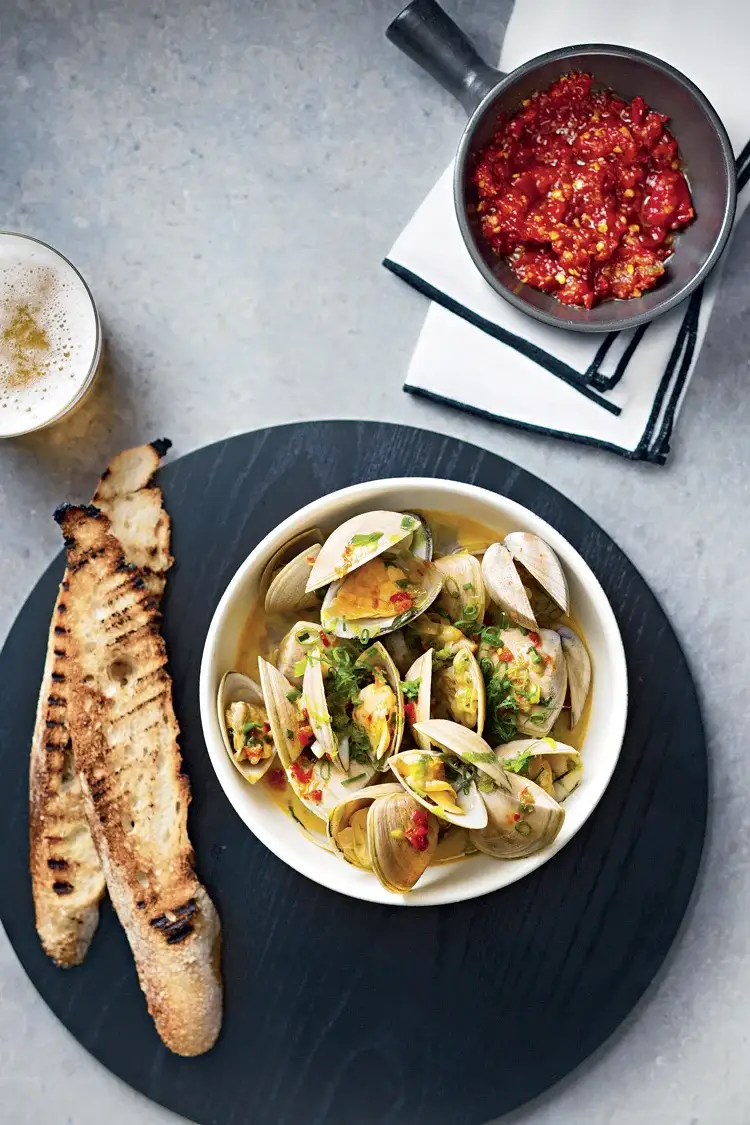 Drunken Clams, recipe by Hayden Quinn