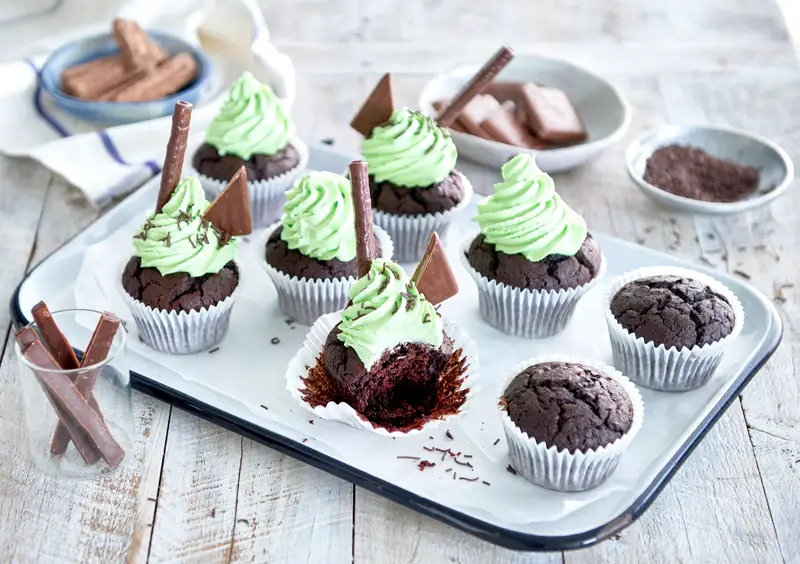Mint Choc Cupcakes Using Mayo, recipe by Hayden Quinn