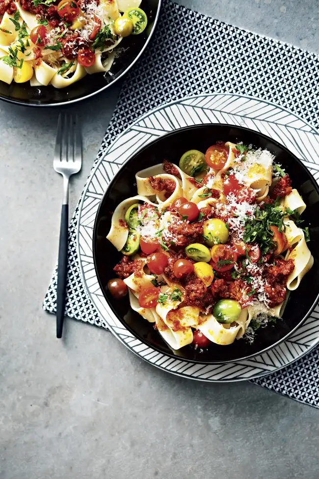 Quick Chorizo Bolognese, recipe by Hayden Quinn