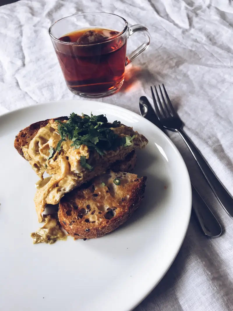 Leftover Curry Sauce Scrambled Eggs, recipe by Hayden Quinn