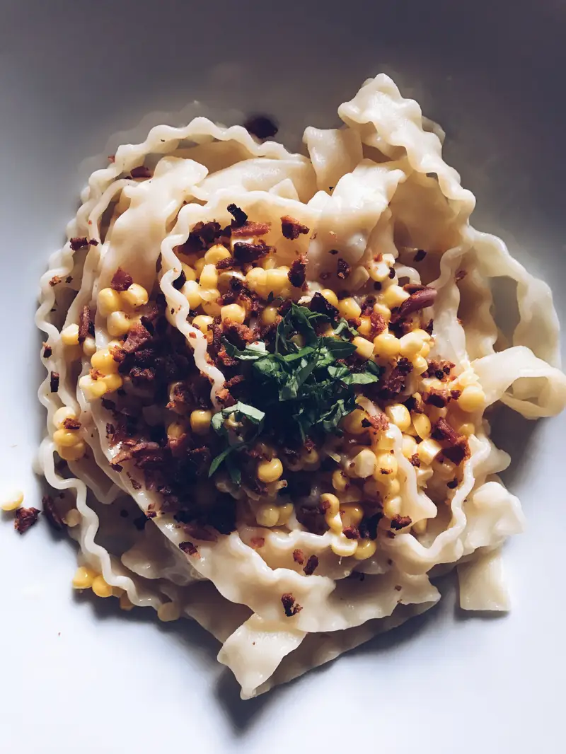 Ang's Lemon Sweet Corn Pasta, recipe by Hayden Quinn