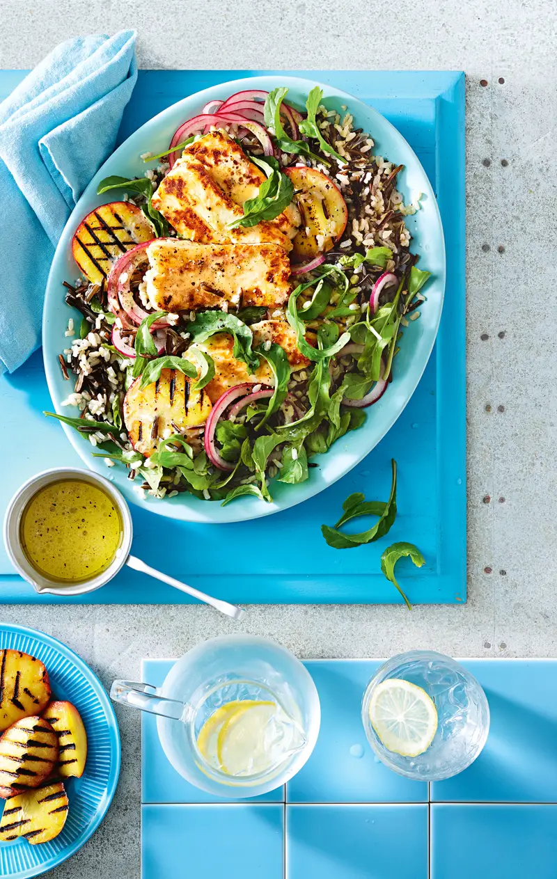 Wild Rice & Haloumi Salad, recipe by Hayden Quinn