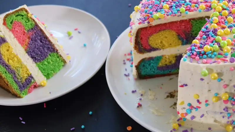 Rainbow Cake, recipe by Hayden Quinn