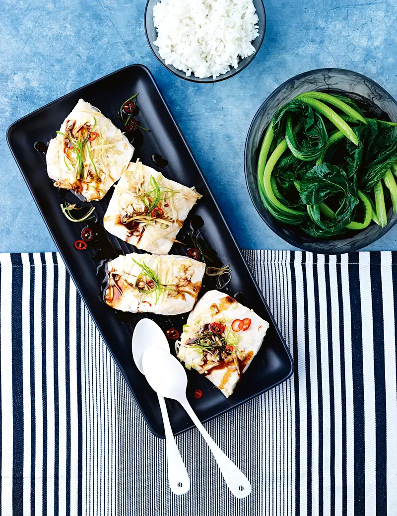 Steamed Ginger Fish Fillets, recipe by Hayden Quinn