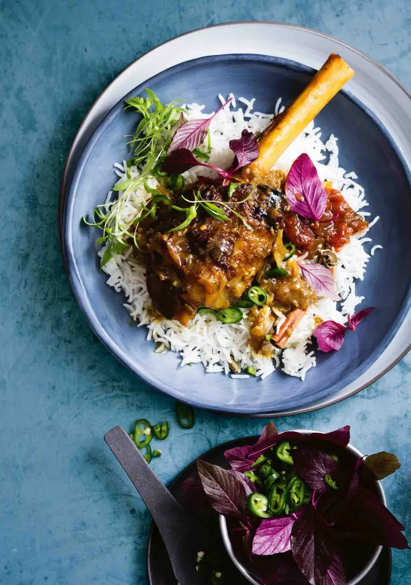 Indian Lamb Shank Pot Roast, recipe by Hayden Quinn