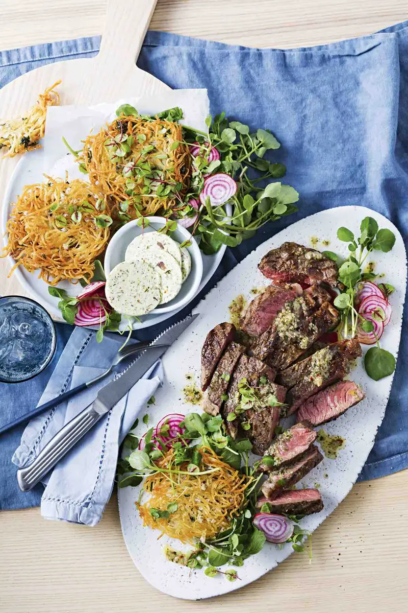 Scotch Steak, Anchovy Butter and Quick Fries, recipe by Hayden Quinn