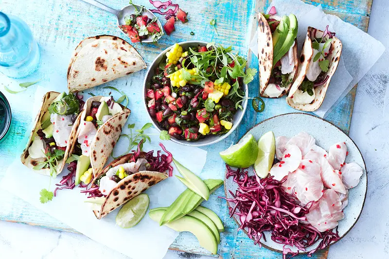 Kingfish Ceviche Tacos, recipe by Hayden Quinn