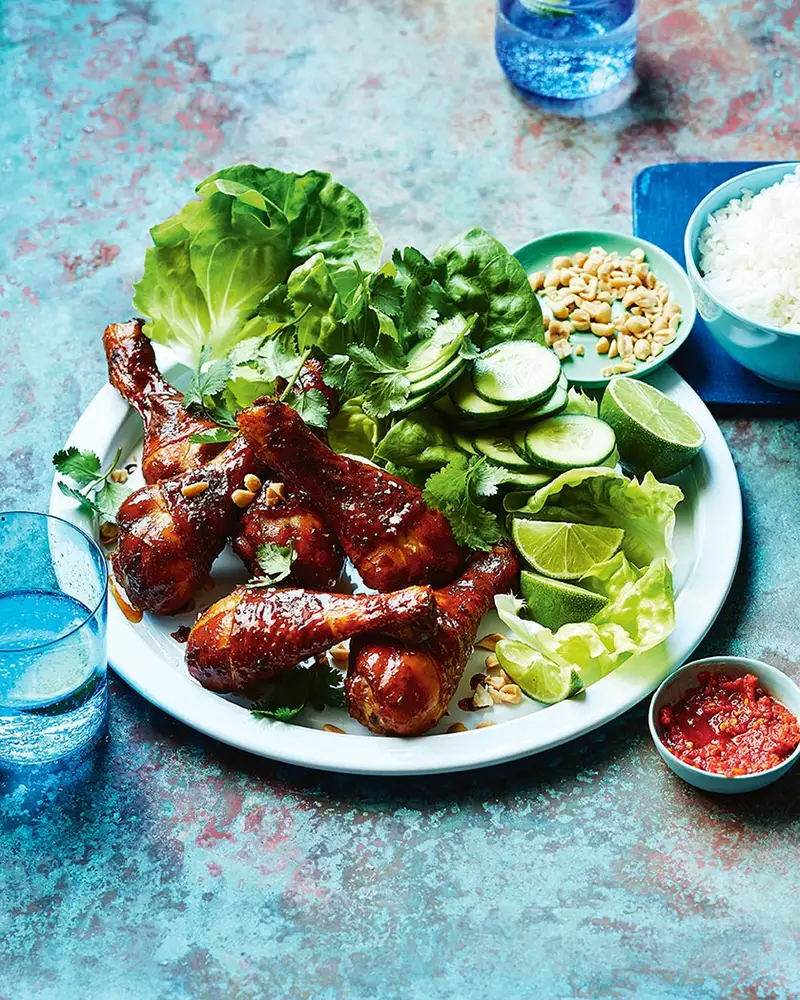 Sticky Chicken Drumsticks, recipe by Hayden Quinn