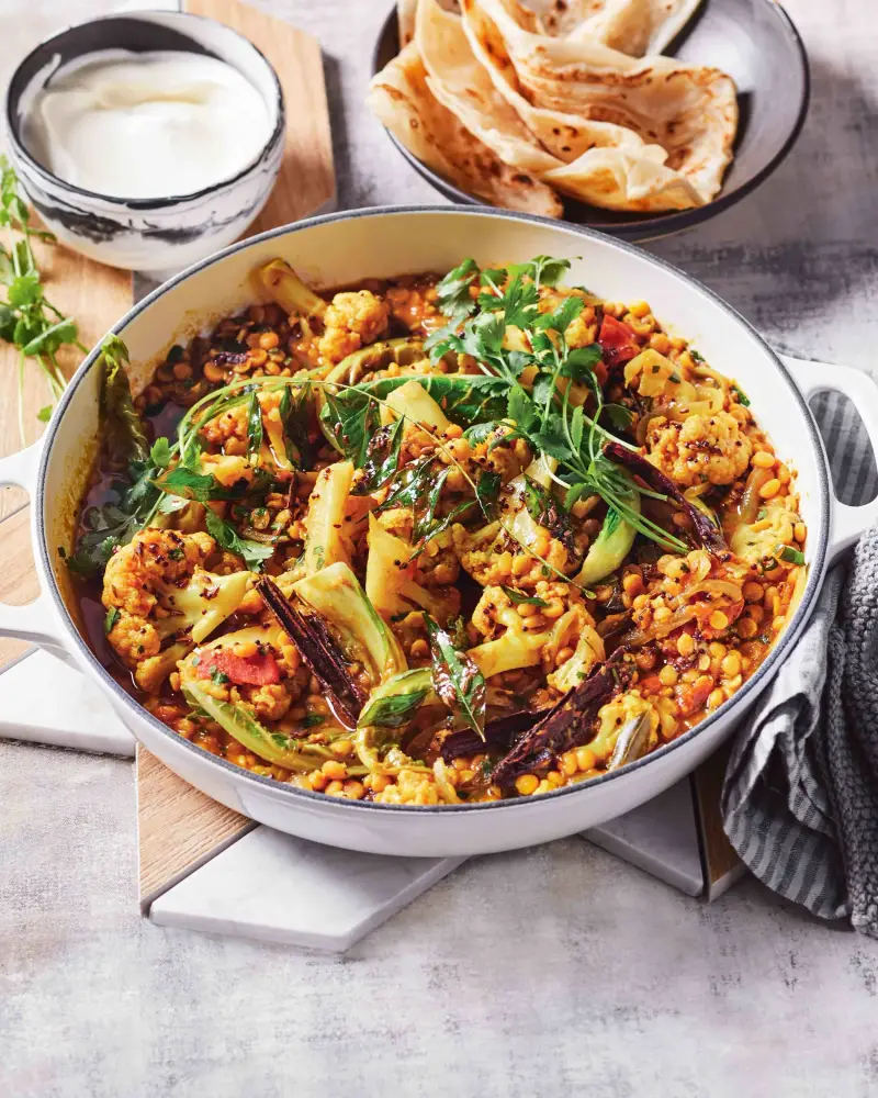 Dhal W/ Tomato, Tamarind & Cauliflower, recipe by Hayden Quinn