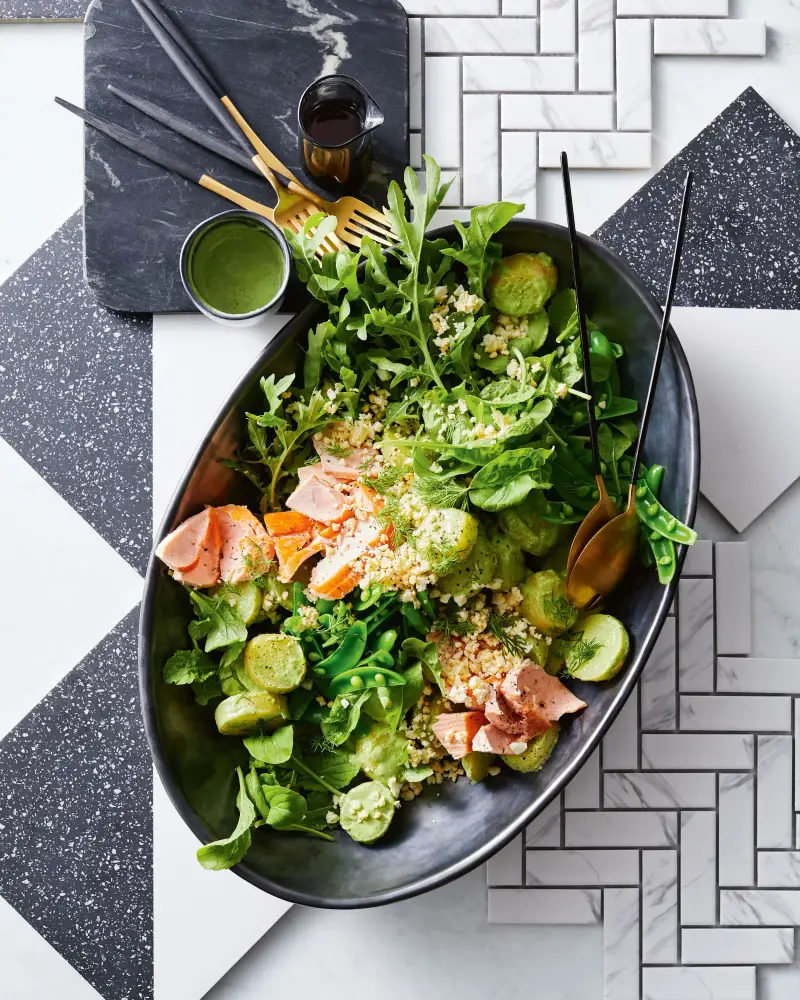 Hot Smoked Salmon & Potato Salad, recipe by Hayden Quinn