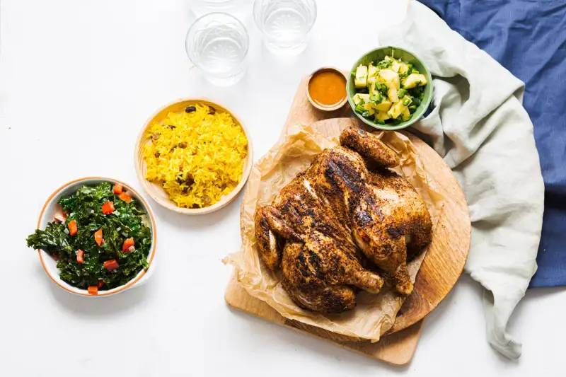 Butterflied Jerk Chicken, recipe by Hayden Quinn