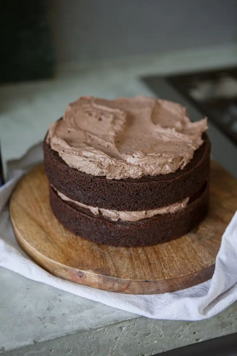 Gluten Free Choc Layer Cake, recipe by Hayden Quinn