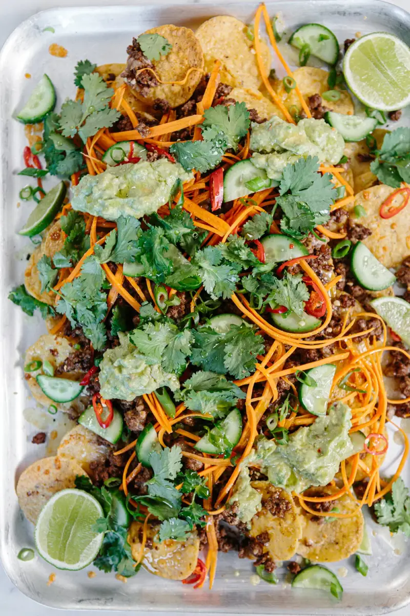 Asian Style Beef Nachos, recipe by Hayden Quinn