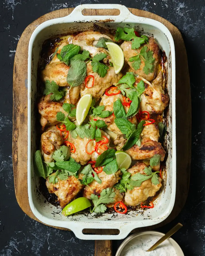 Green Curry Chicken Wings, recipe by Hayden Quinn