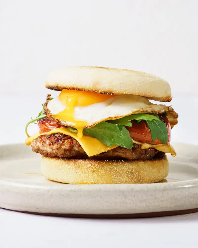 Smokey Sausage and Egg Breakfast Muffin, recipe by Hayden Quinn