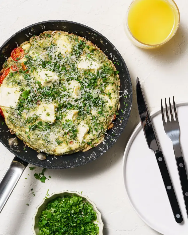 Summer Frittata, recipe by Hayden Quinn