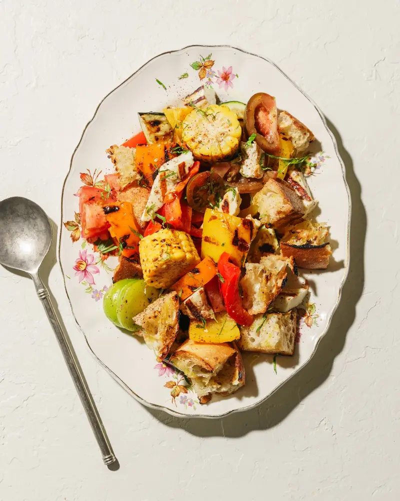 Summer BBQ "panzanella", recipe by Hayden Quinn