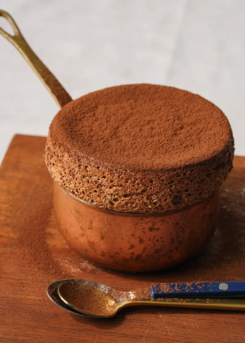 Chocolate Souffle for Two, recipe by Hayden Quinn