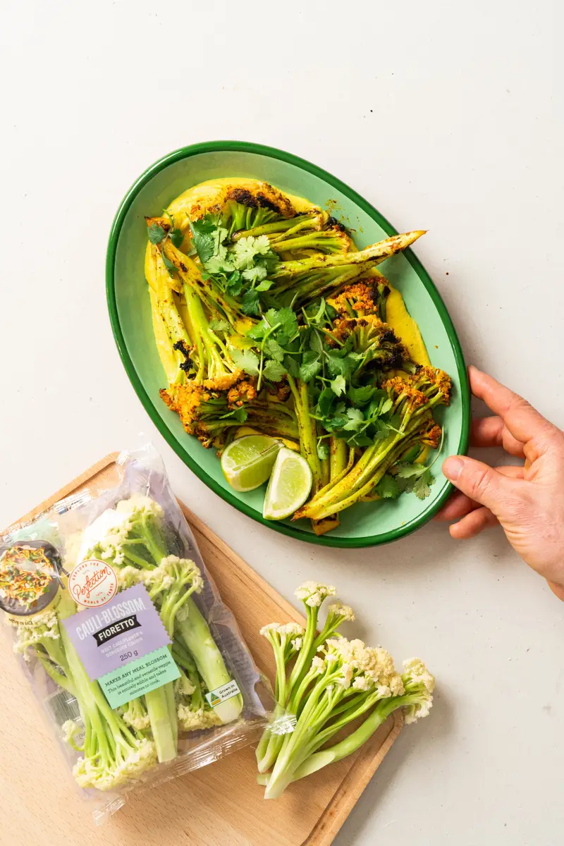 Cauli-blossom W/ Creamy Curry Whip, recipe by Hayden Quinn