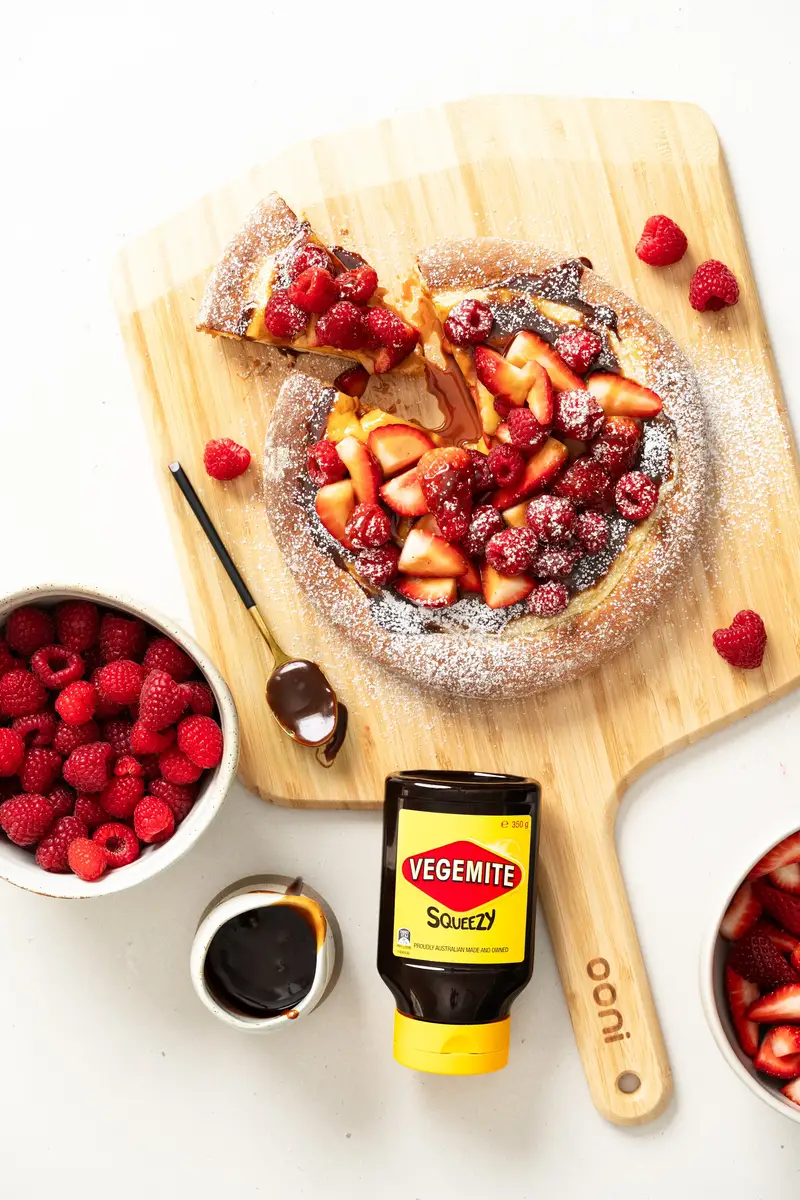 Baked Custard Brioche Pizza, recipe by Hayden Quinn