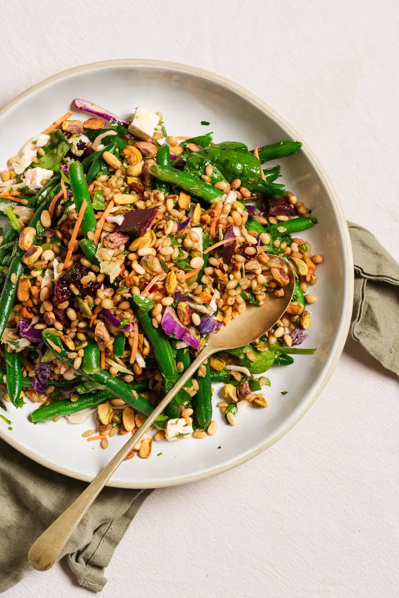 Freekeh & Green Bean Salad, recipe by Hayden Quinn