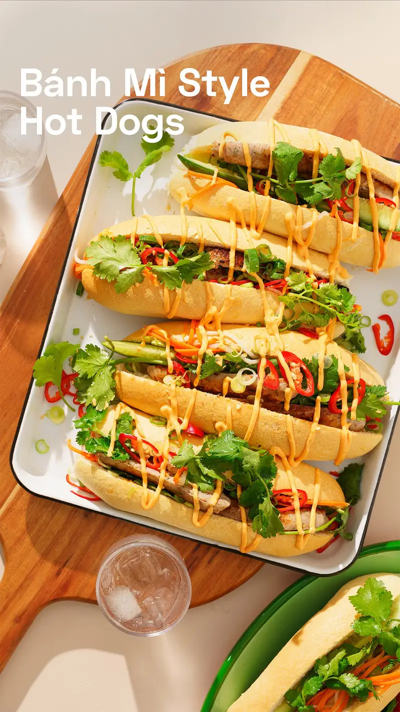 Banh Mi Style Hot Dogs, recipe by Hayden Quinn