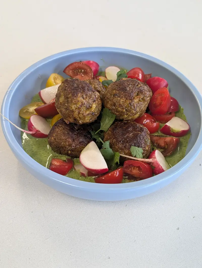 Za'atar Lamb Meatballs, recipe by Hayden Quinn