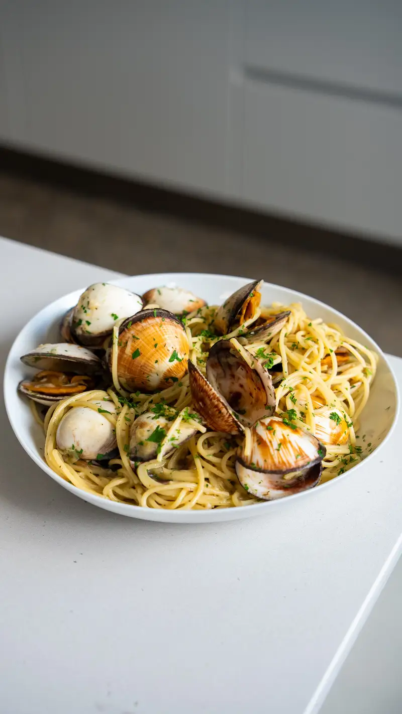 Spaghetti with Clams, recipe by Hayden Quinn