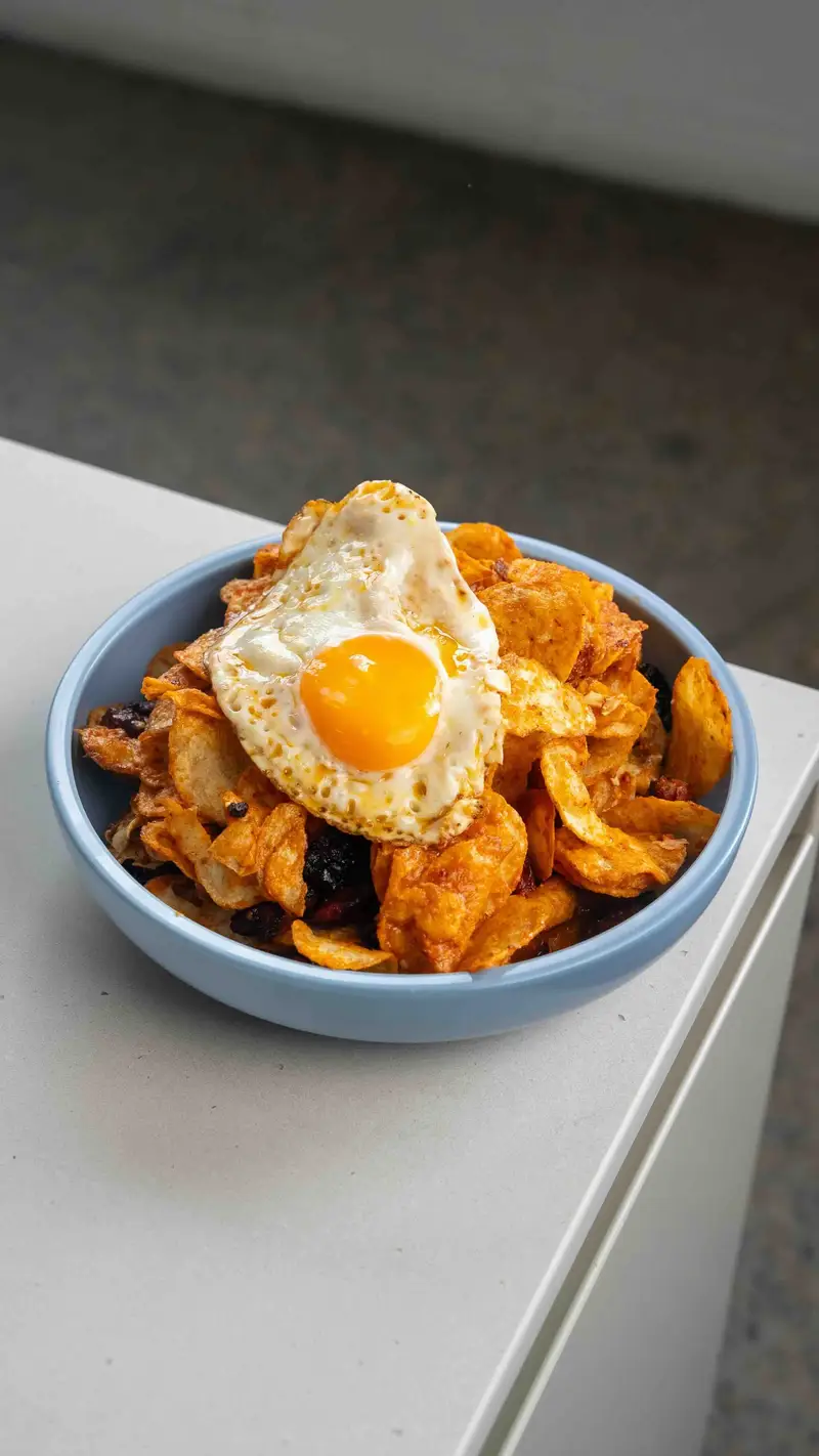 Spanish Nachos (bravas Soggy Crisps), recipe by Hayden Quinn