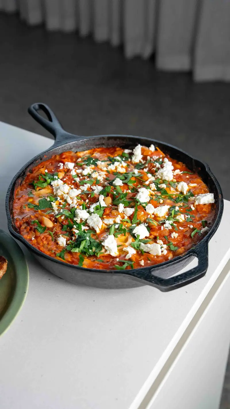 Shakshuka, recipe by Hayden Quinn