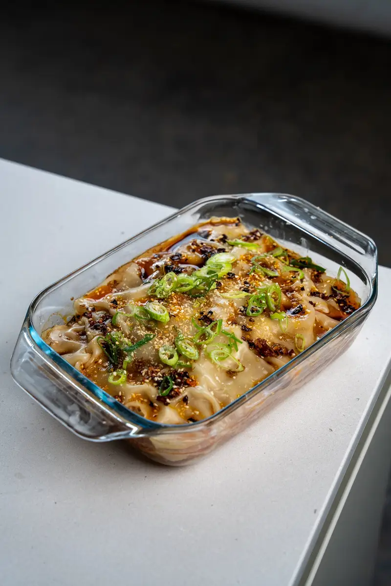 Soup Dumpling Lasagne, recipe by Hayden Quinn