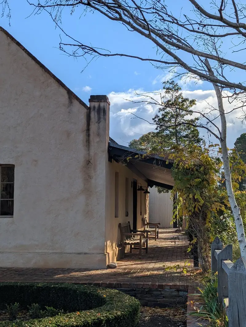 An old stone cottage and garden path in the Barossa